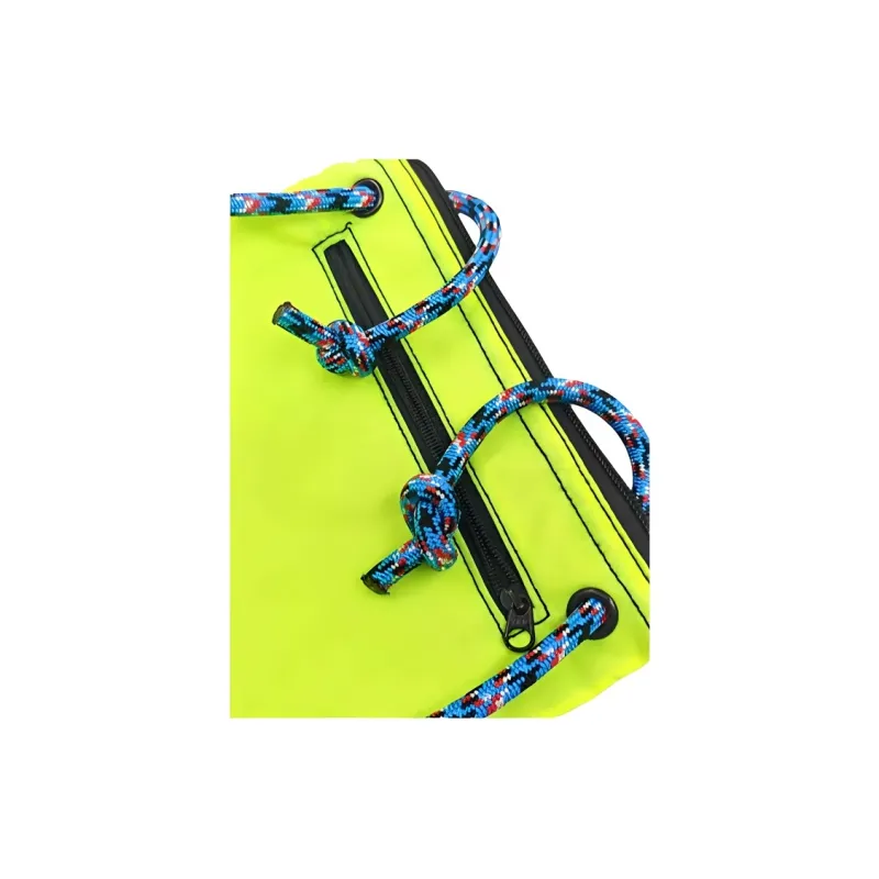 GAGA EQUIPMENT Nylon Fabric Envelope Bag, Shoulder Bag, Crossbody Bag Mini Unisex Neon Yellow-4