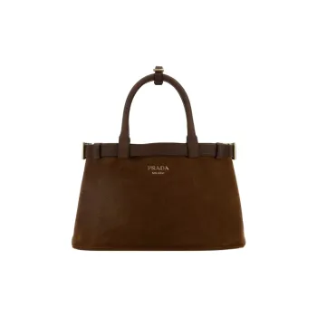 PRADA Suede Shoulder Bag, Crossbody Bag, Handbag Women's Brown