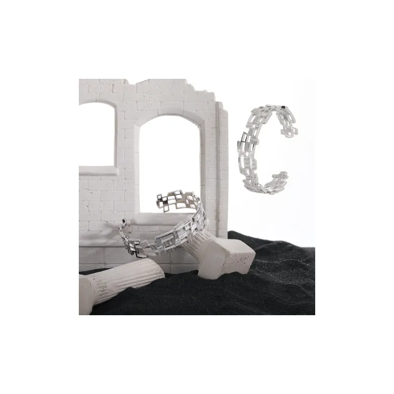 Quarqor S925 Silver Bangles Unisex-1