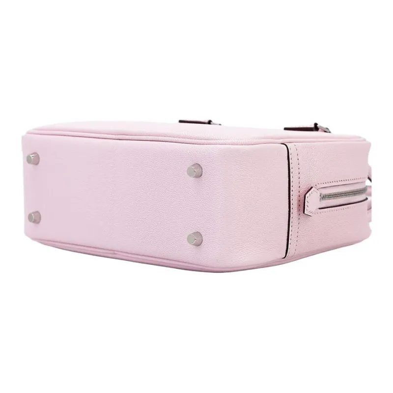 HERMES Plume Chevre Goatskin Handbag Mini Women's M7 Rose Darling Love Pink-5