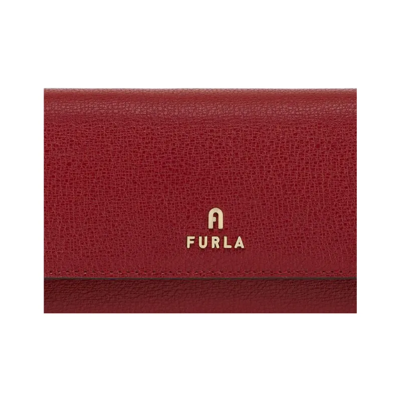 Furla Magnolia Milos Textured Calfskin Wallet Extra Large Women's Cherry Color-4