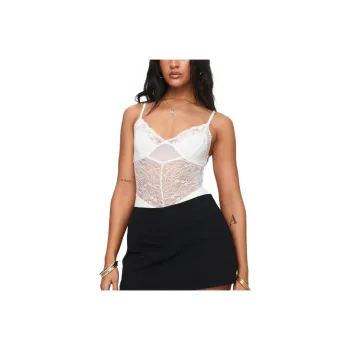 PRINCESS POLLY VERBENA LONG SLEEVE BODYSUIT Bodysuits Women's WHITE/White