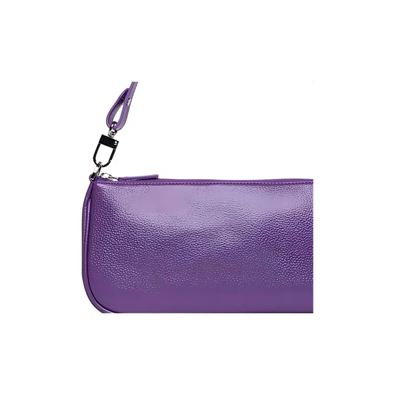 By Far Rachel Leather Handbag, Shoulder Bag Women's Purple-4