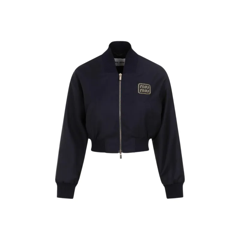 MIU MIU Cropped Zipped Jacket-0