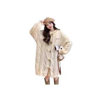 Tonlion Knitwear Women's Crescent White