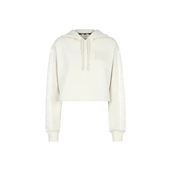 FENDI Cropped Cotton Hoodie