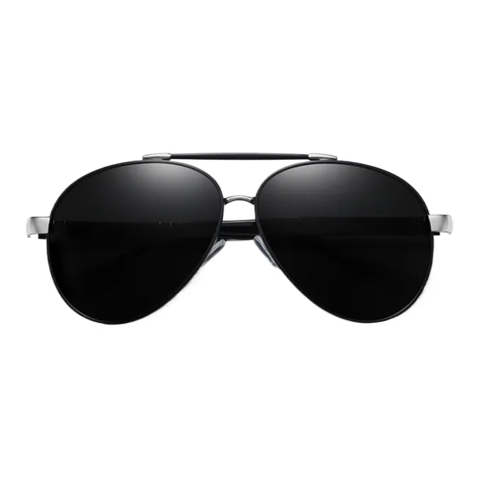 Thunder Pailong Alloy Aviator Sunglasses Men's Black, Silver, Gold-2