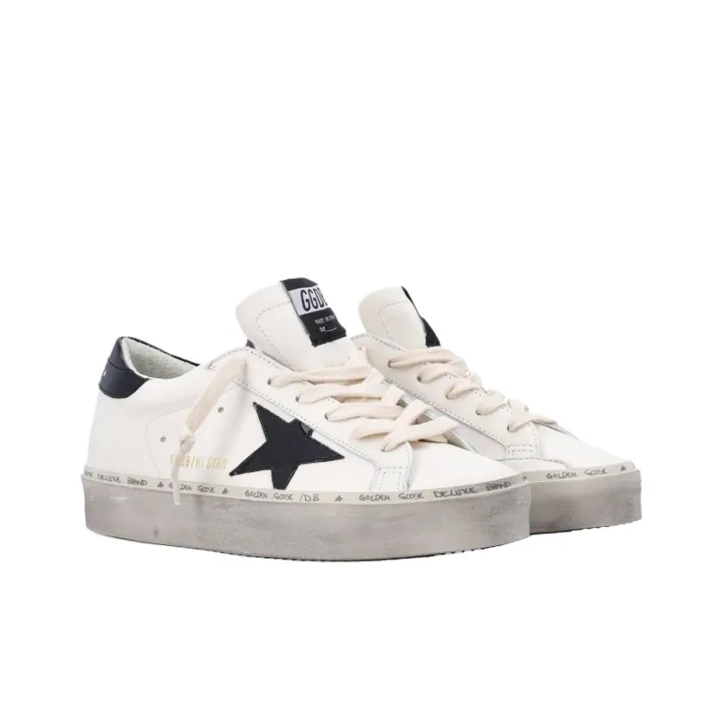 Golden Goose Hi Star Low Top Skateboard Shoes Women's White-2