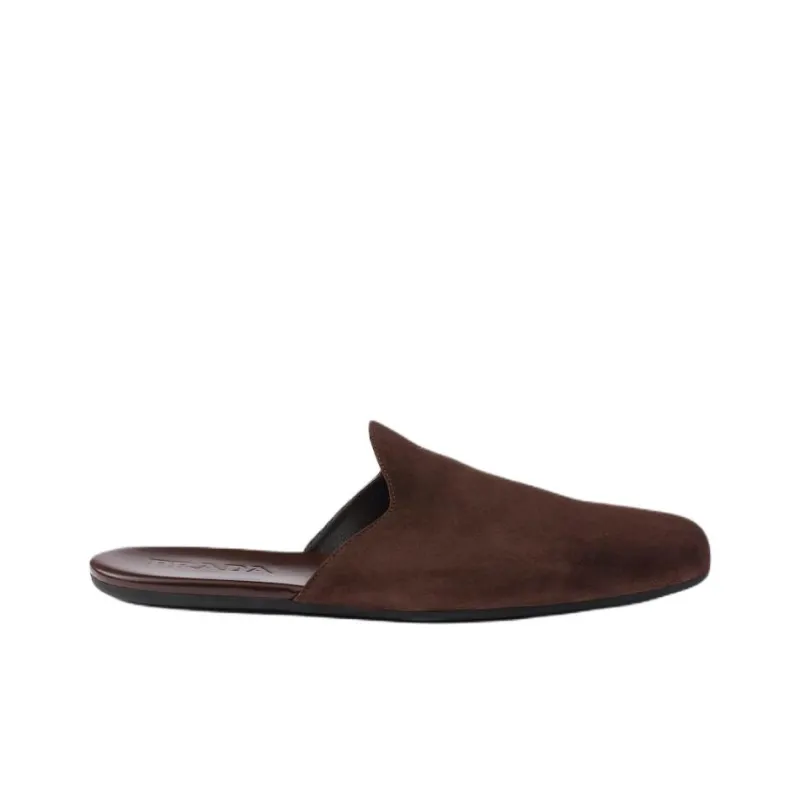 PRADA Closed Toe Slippers Men's Dark Brown-1