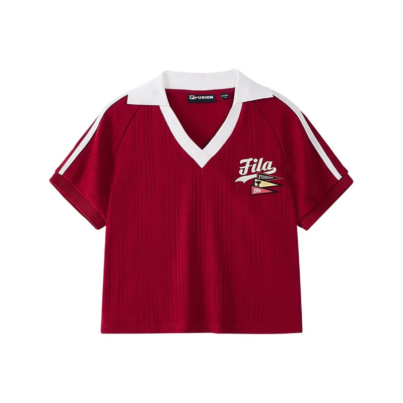 FILA FUSION Polo Shirts Women's Rhythm Red-0