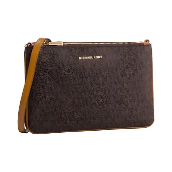 MICHAEL KORS Crossbodies PVC Leather Shoulder Bag Crossbody Bag Clutches Regular Women's Brown