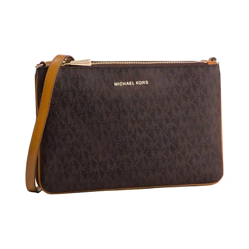 MICHAEL KORS Crossbodies PVC Leather Shoulder Bag Crossbody Bag Clutches Regular Women's Brown