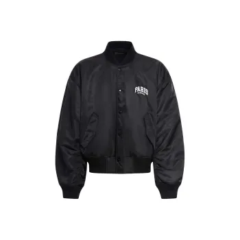 Balenciaga Logo Printed Button Up Jacket