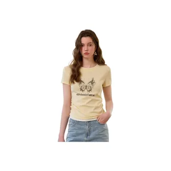  CHOCOOLATE T Shirt Women's Light Yellow