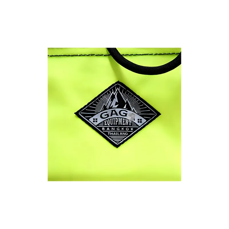GAGA EQUIPMENT Nylon Fabric Envelope Bag, Shoulder Bag, Crossbody Bag Mini Unisex Neon Yellow-2
