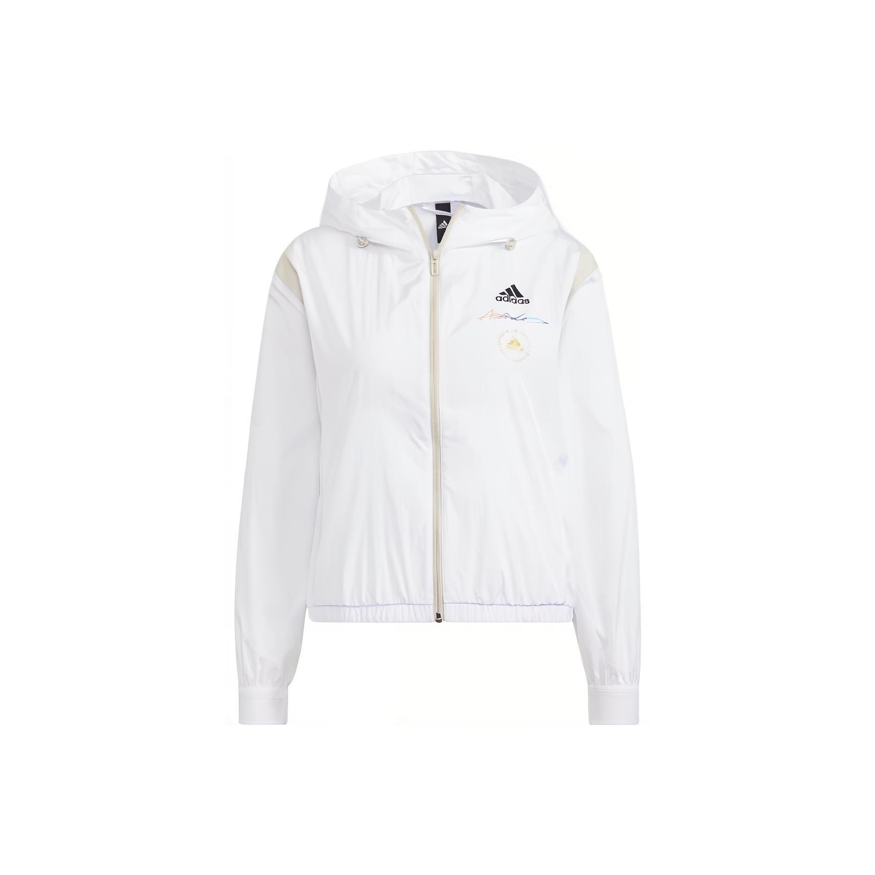 ★DRAWFIT WOMEN★ Overfit Zip-up Windbreaker WHITE DFWMJK510 Women's Full-Zip Sport Jacket, Pickleball Zip-Up, Women's