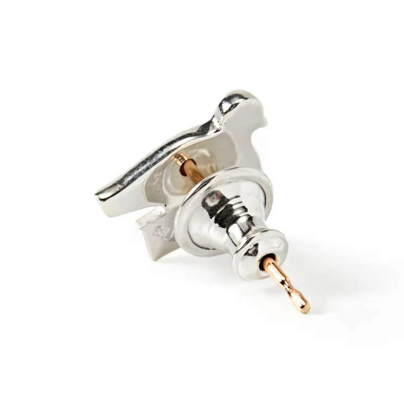 GOD SUNS 950 Silver Stud Earrings Unisex-2