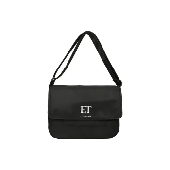 Everthames Nylon Fabric Messenger Bag, Shoulder Bag Unisex Black