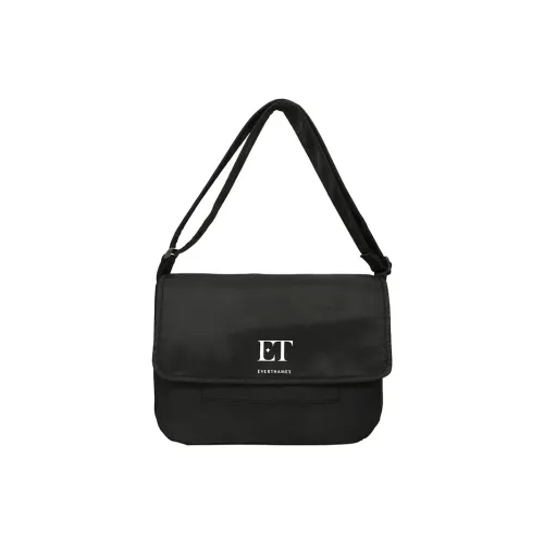 Everthames Nylon Fabric Messenger Bag, Shoulder Bag Unisex Black