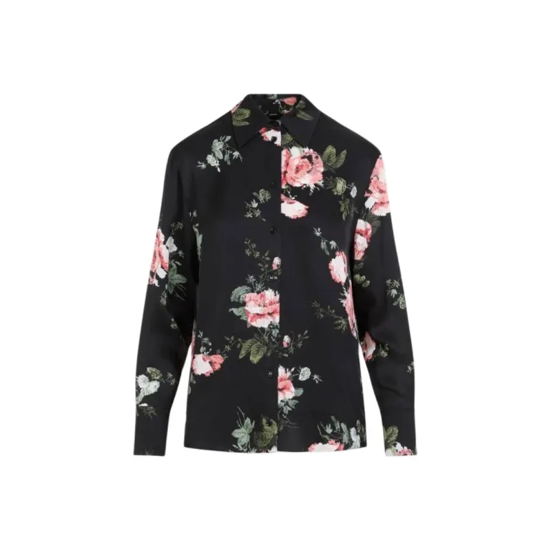 Erdem Seersucker Floral-motif Shirt-0