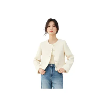 VIMLY Jackets Coats Women's Cream Apricot