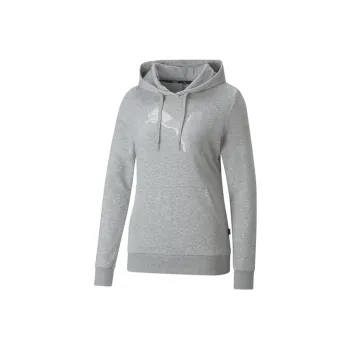 PUMA DAMEN LEGGINS Power Graphic Hoodie TR Sweatshirt Women's Gray