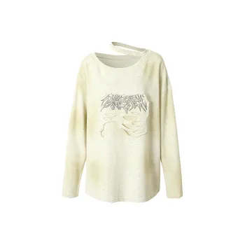 BE ALL KABUTO Sweatshirt Women's Yellow/White Spray Color