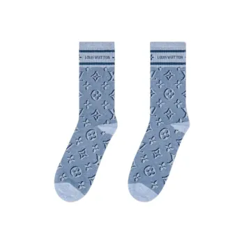 LOUIS VUITTON FW25 Mid Calf Socks Men's 1 Pack Blue