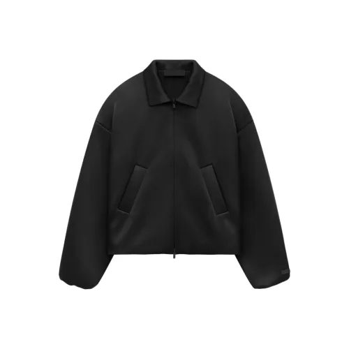 Fear Of God Essentials Military Nylon Hooded Jacket Jackets Women's Obsidian Black/BLACK