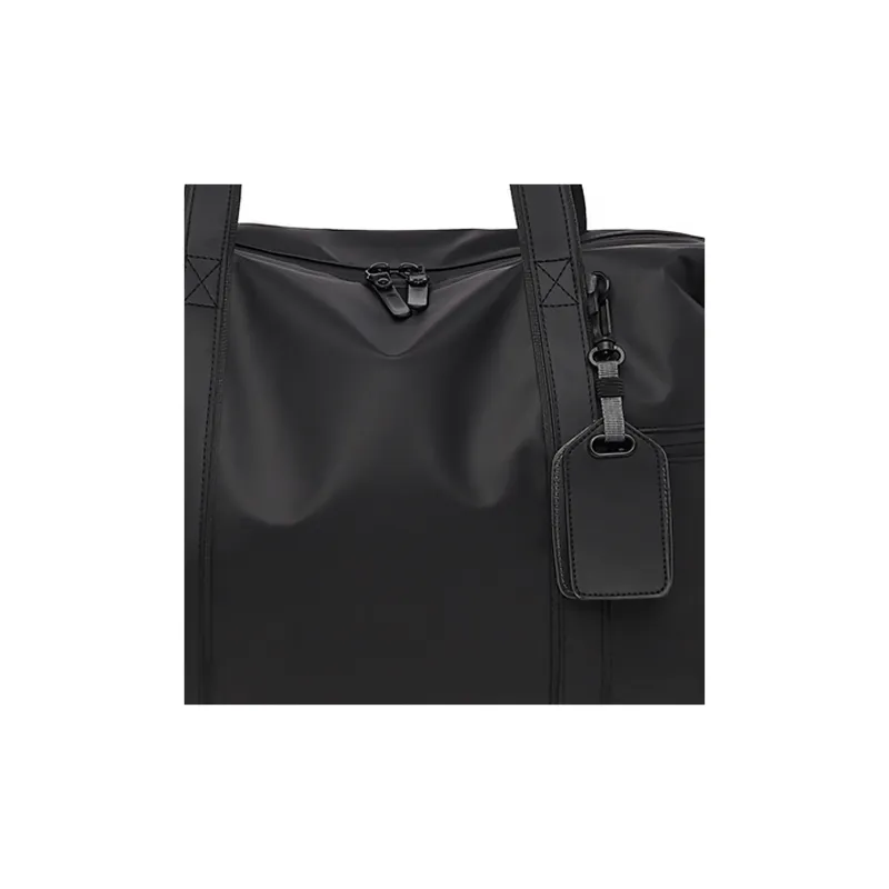 ResNonverba PU Travel Bag Unisex Black-4