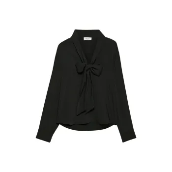 ARITZIA Babaton Hestia Blouse Shirt Women's BLACK/Black