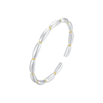 Heart Grass 999 Fine Silver Sterling Silver Bracelets Women's