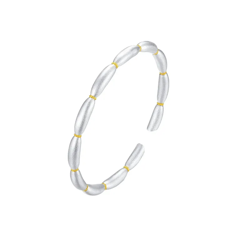 Heart Grass 999 Fine Silver Sterling Silver Bracelets Women's-0