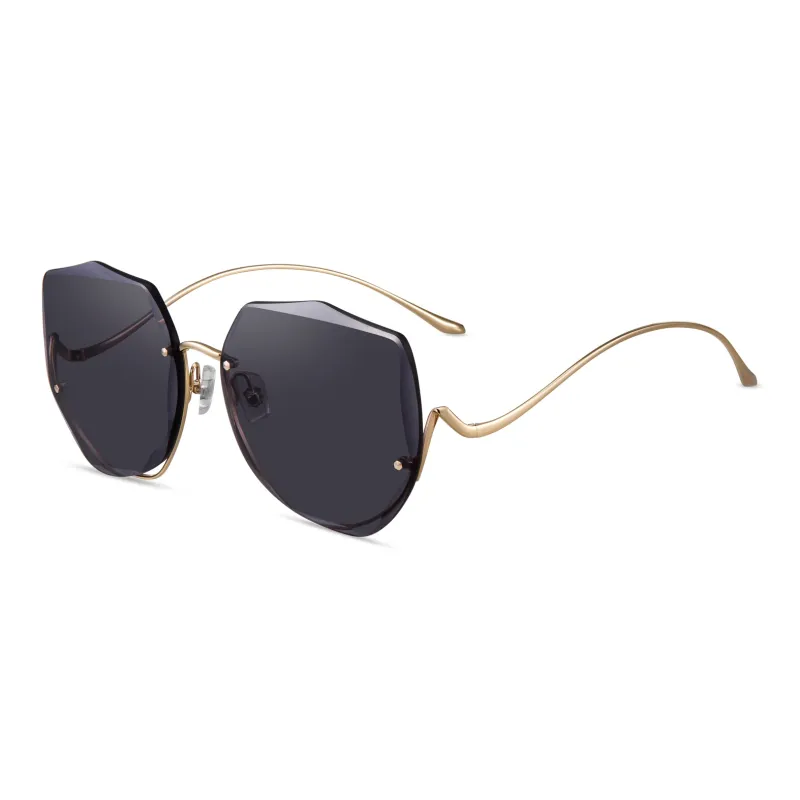 HORIEN Irregular Shape Sunglasses Women's-0