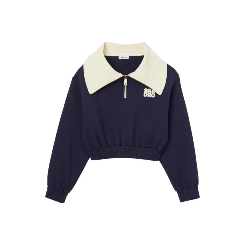 Sandro Sweatshirt Women's Dark Blue-0