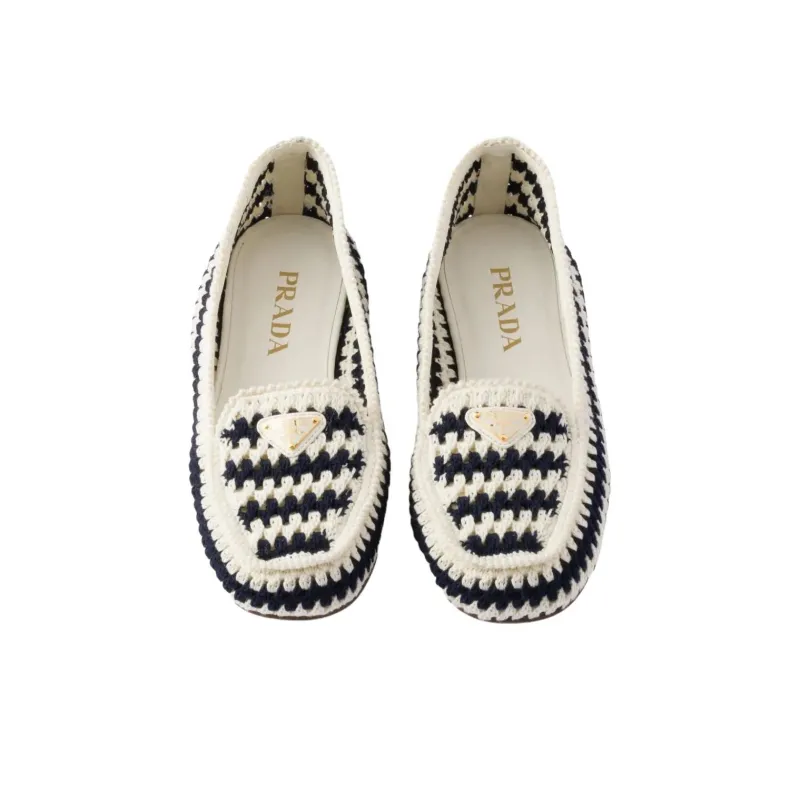 PRADA Crochet Loafers Women's-4