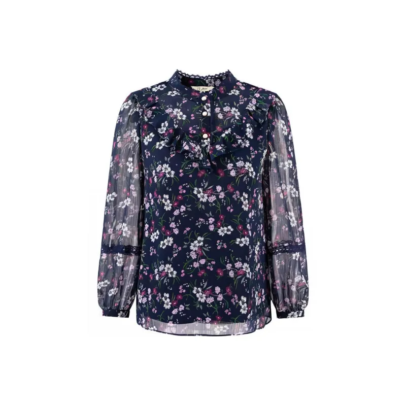 JZ. ANNAKRO Shirts Women's Floral Dark Blue-0