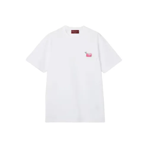 GUCCI FW25 Drop Shoulder Sleeve T Shirt Women's White