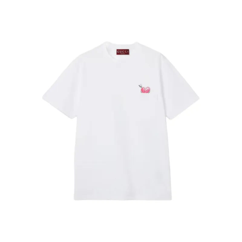 GUCCI FW25 Drop Shoulder Sleeve T Shirt Women's White-0