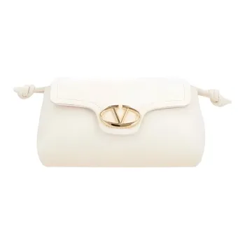 Valentino Garavani VLogo Plaque Foldover Top Shoulder Bag