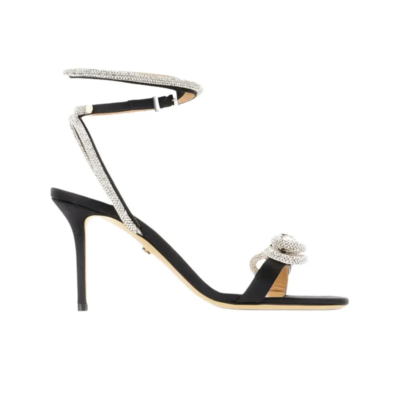 MACH & MACH One Strap Sandals 10.7cm Women's Black-1