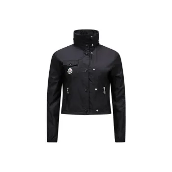 Moncler Logo Patch Button-Up Jacket