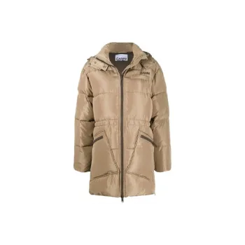 GANNI Oversized Tech Puffer Midi Jacket