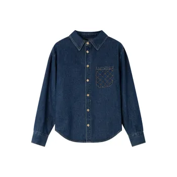 VIMLY Shirt Women's Vintage Blue