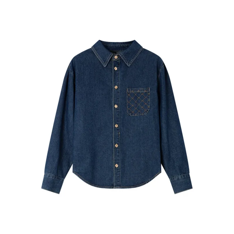 VIMLY Shirt Women's Vintage Blue-0