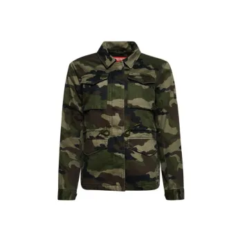 SUPERDRY Jackets Coats Women's Green Camouflage