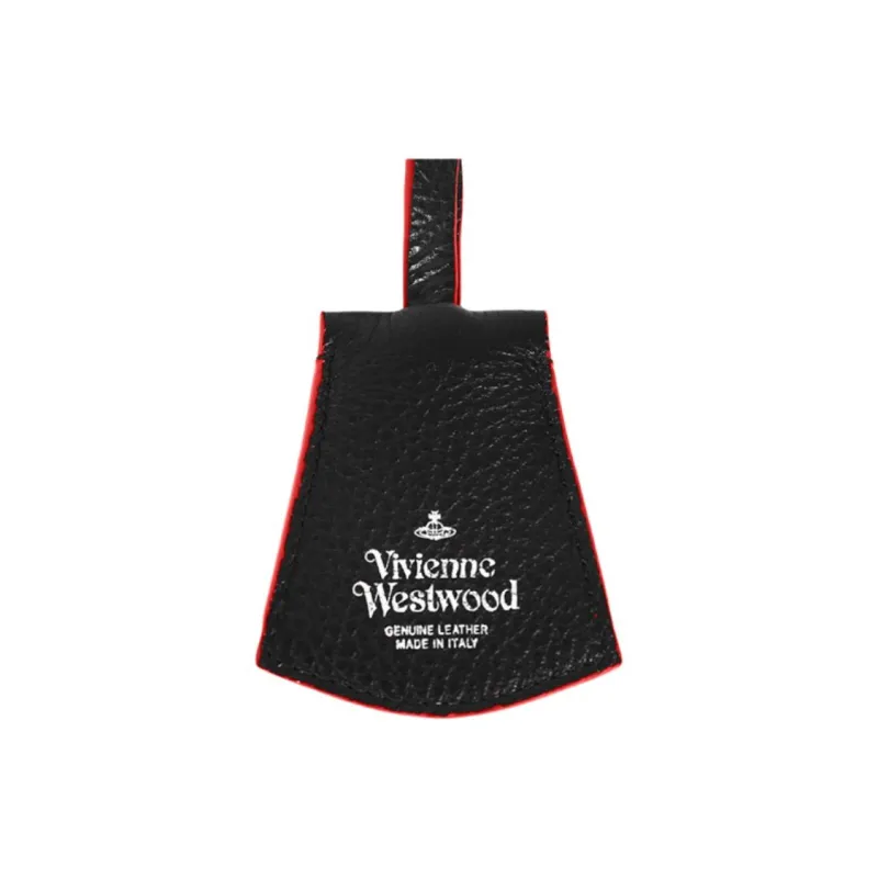 Vivienne Westwood Cowhide Stainless Steel Keychains Unisex Black-4