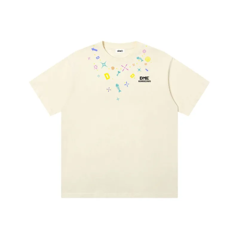【dme】 Couple T Shirt 100% Cotton Top, Half Sleeve Unisex-13
