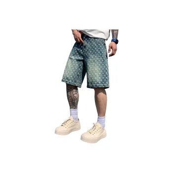 FUERZA Denim Shorts Unisex Blue