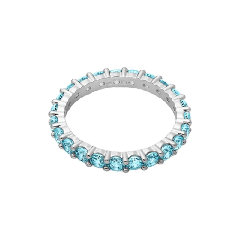 Swarovski Cubic Zirconia Rings Unisex Blue-0